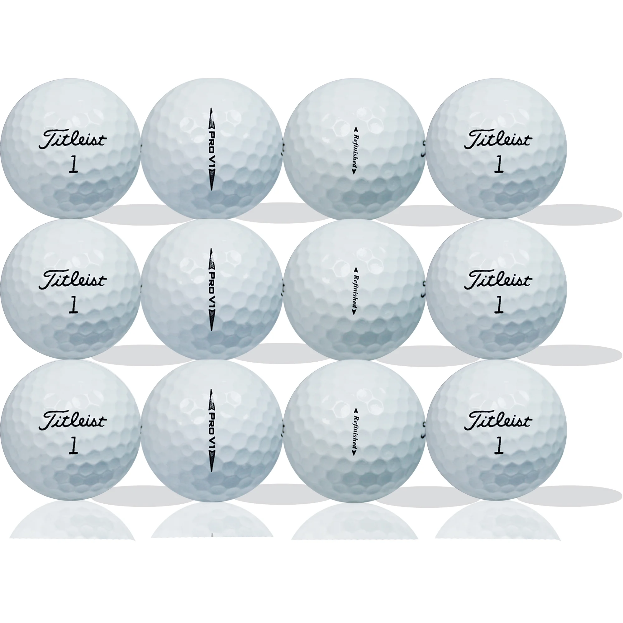 V1 Refinished Golf Balls – 12 Pack – Premium Value by GBM Golf